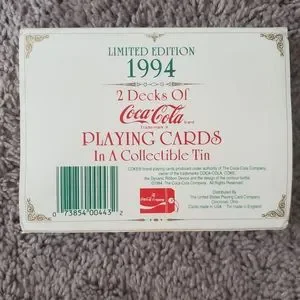 1994 limited edition coca cola playing cards Amazon.com: 1994 Coca Cola Nostalgia Playing Cards : Toys & Games